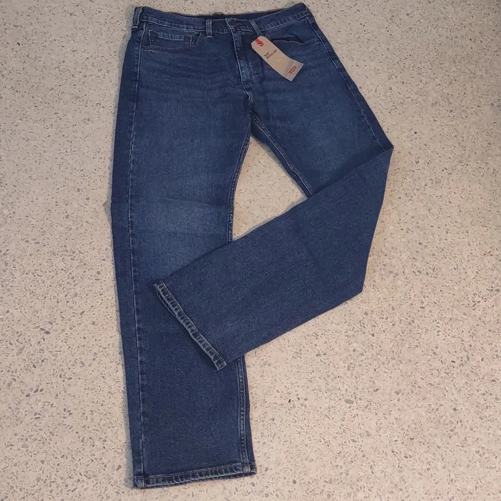 Levi's 505 regular mens sits at waist Jeans 32 straight leg extra thigh room New - Picture 2 of 9